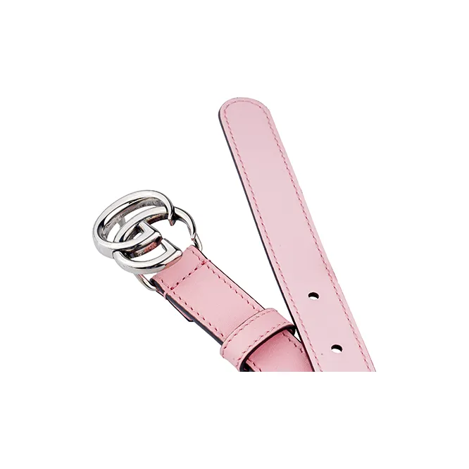 GUCCI Thin Belt Double G Buckle .8 Width-2