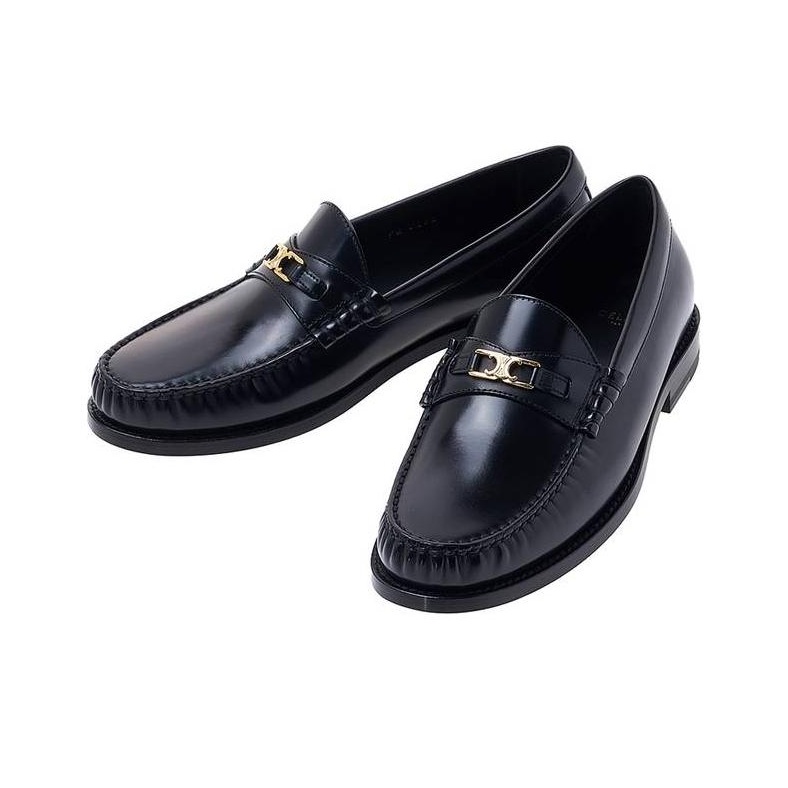 CELINE Margaret Triomphe Chunky Loafer 'Chain - Black Silver