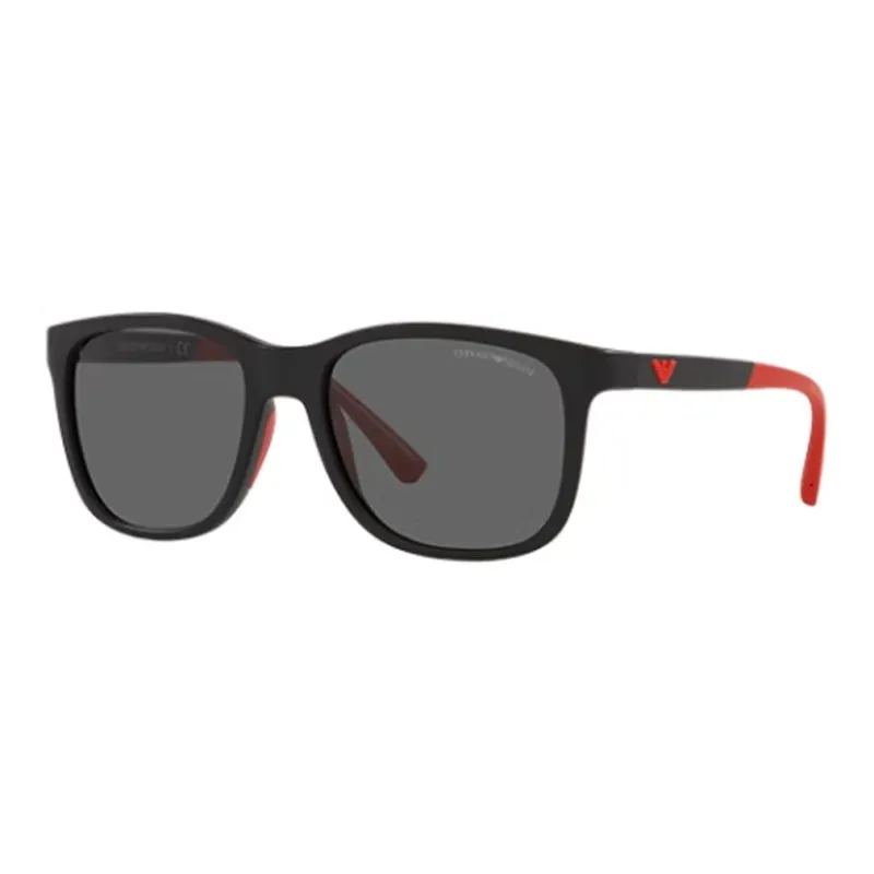EMPORIO ARMANI Plate Irregular Shape Sunglasses Kids' Black-0