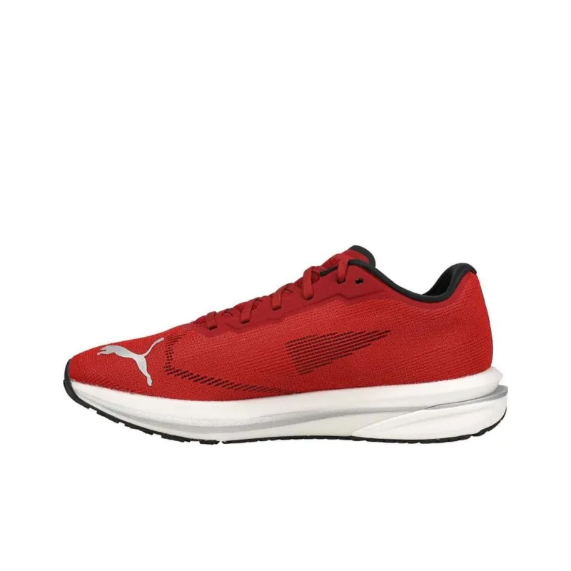 PUMA Velocity Nitro 1 Cushioning Anti-Slip And Wear-Resistant Low-Top Running Shoes Men's Black Red-0