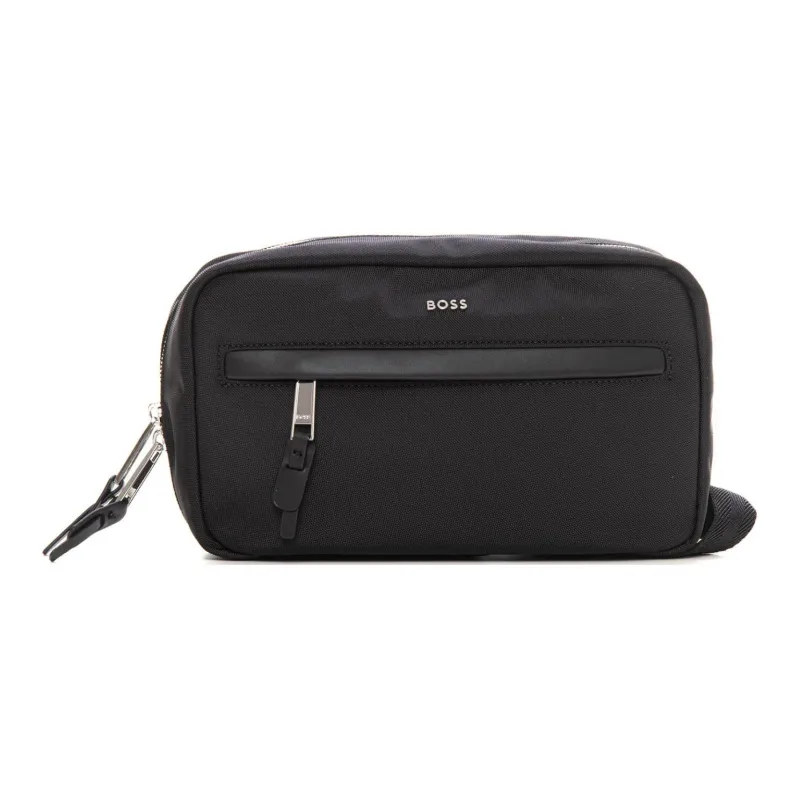 HUGO BOSS Leather Toiletry Bag Men's Black-0