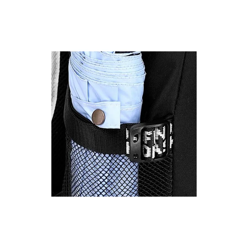 MingLu Oxford Backpack Regular Unisex Black-4