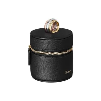 CARTIER Trinity Series Calfskin Shoulder Bag Crossbody Bag Mini Women's Black