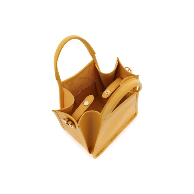 LONGCHAMP Le Foulonné Cow Leather Shoulder Bag, Crossbody Bag, Handbag Trumpets Women's Apricot-3