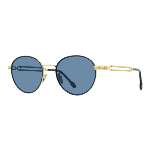 FRED Gold-Plated Round Sunglasses Unisex Gold