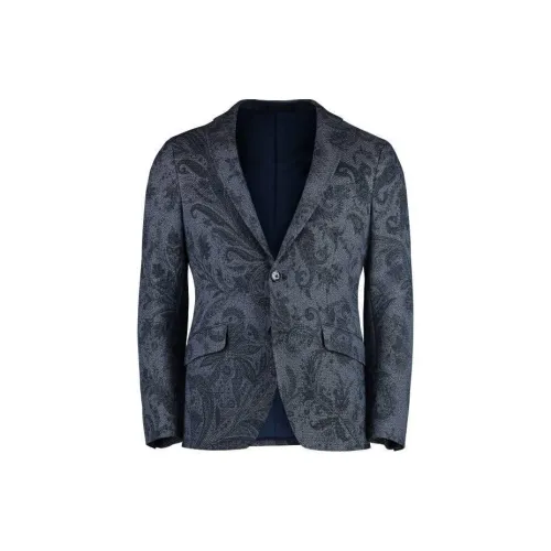 ETRO Business Suits Men Blue