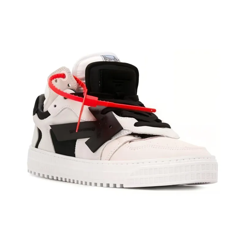 OFF WHITE C/O Virgil Abloh Men'S Black And White Off Court Low Sneakers-3