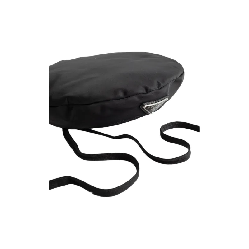 PRADA Polyamide Nylon Enamel Hats & Caps Men's Black-2