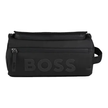 HUGO BOSS Polyester Handheld Toiletry Bag Men's Black