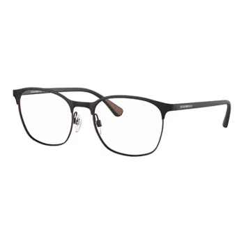 EMPORIO ARMANI Metal Oval Eyeglass Frames Unisex Black