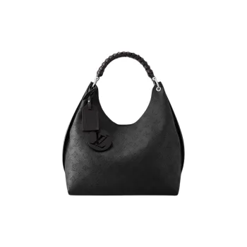LOUIS VUITTON Carmel Mahina Hobo Bag Black