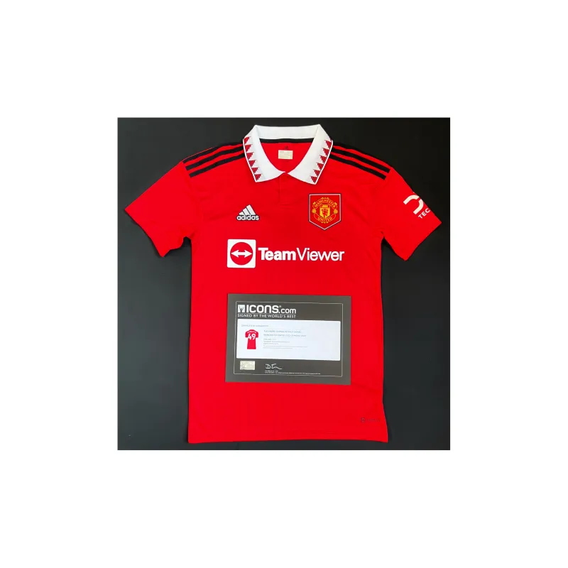 ICONS.com Garnacho Includes Certification Certificate, Framing Not Included Manchester United Soccer Apparel-4