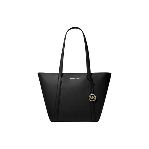MICHAEL KORS Coated Canvas Tote 1990s Bag, Shopping Bag, Shoulder Bag, Handbag Large Size Women's Black