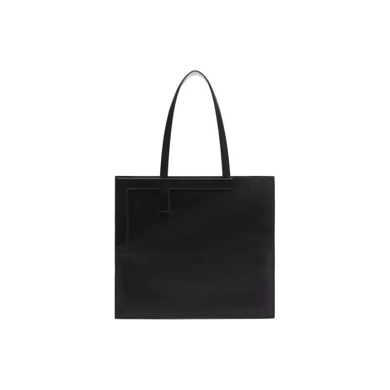 FENDI Calfskin Handbag Large Size Women's ** Black & White-3