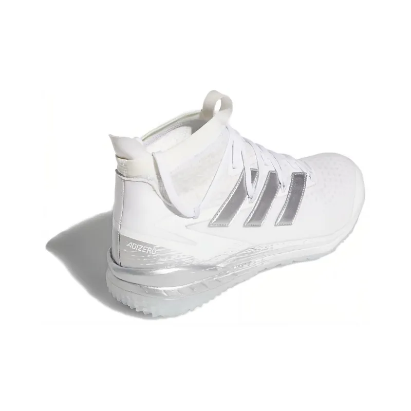 Adidas Adizero Collection Afterburner 8 Afterburner 8 NWV Turf Slip-Resistant Mid-Top Training Shoes Men's Gray White-3