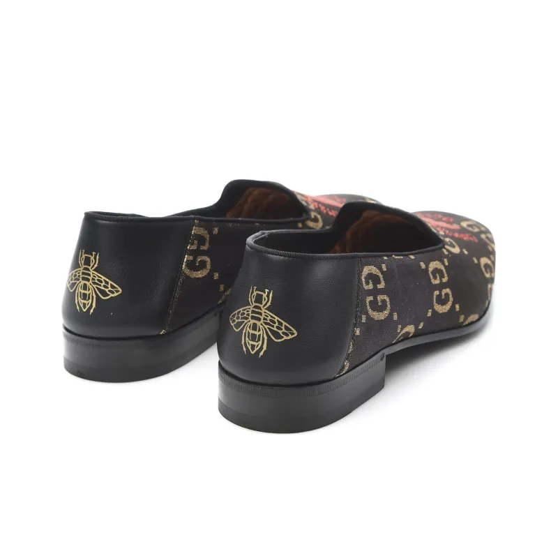 GUCCI GG Casual Single Shoes Men's Brown-2