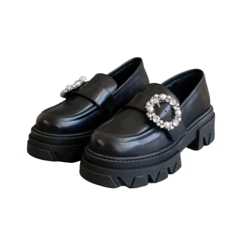 ALOHAS Loafers 5.5cm Women's Black-4