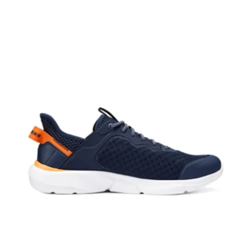 Skechers Cushioning Abrasion Resistant Breathable Low Top Casual Running Shoes Men's Blue-1
