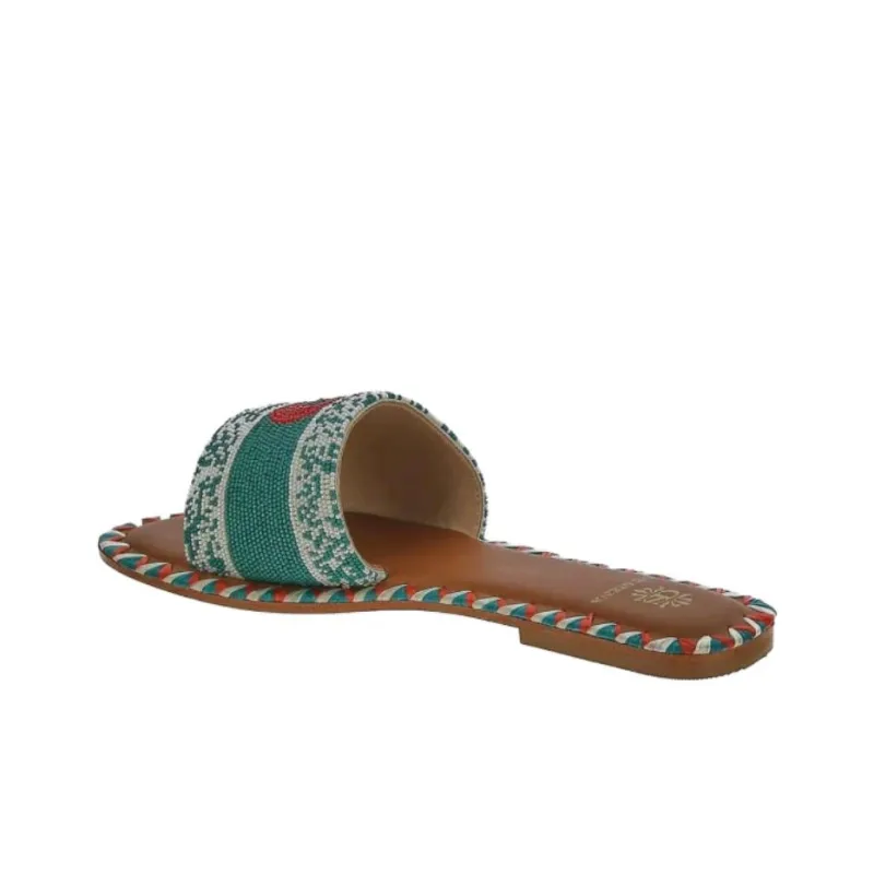 De Siena Slide Slippers Women's Green-3