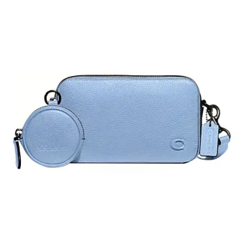 COACH Crossbody Polished Pebbled Leather Combo Bag Shoulder Bag Crossbody Bag Small Size Women's Blue