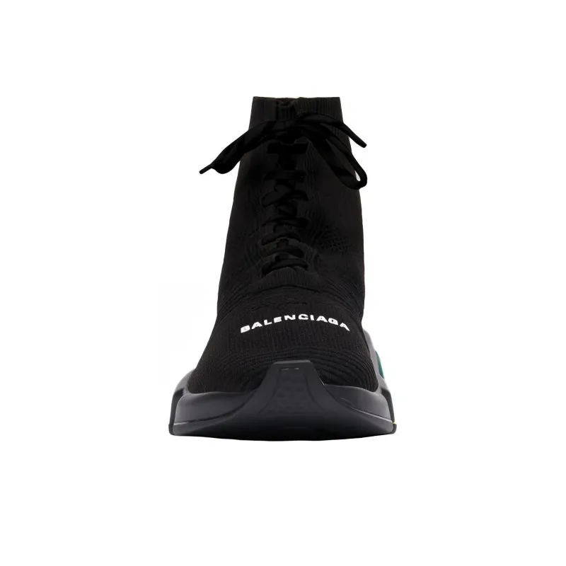 Balenciaga Speed Lace Up Clear Sole Yellow Fluo-3