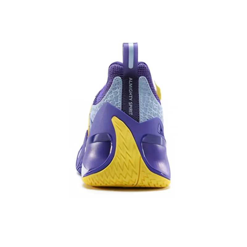 PEAK Power Collection Cushioning Anti-Slip And Wear-Resistant Low-Top Basketball Shoes Men's Blue Amber Yellow-2