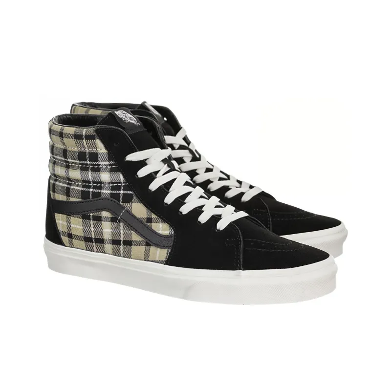 Vans SK8 Hi Plaid 'Black'-1