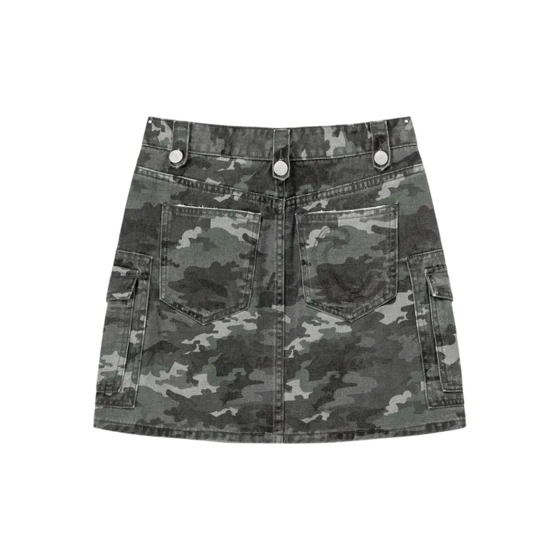 CHUU Casual Short Skirts Women's Camouflage-1