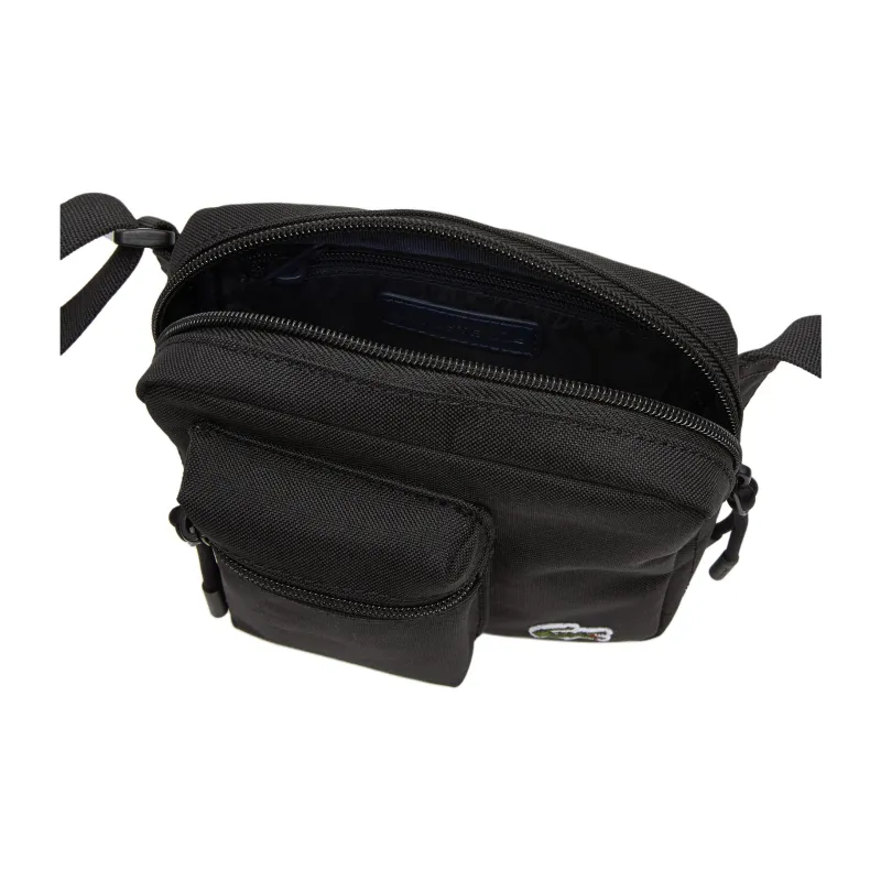 LACOSTE Polyester Camera Bag, Crossbody Bag, Shoulder Bag Regular Unisex Black-3