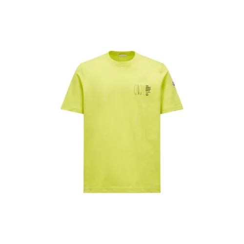 Moncler SS24 T-Shirts Men Yellow Stone Gray