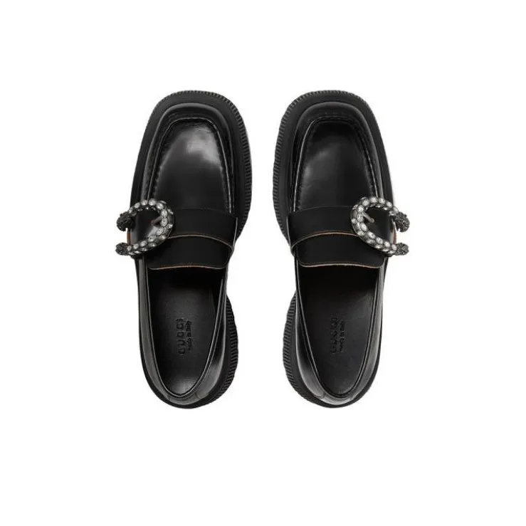 GUCCI Platform Shoes Women's Black-4