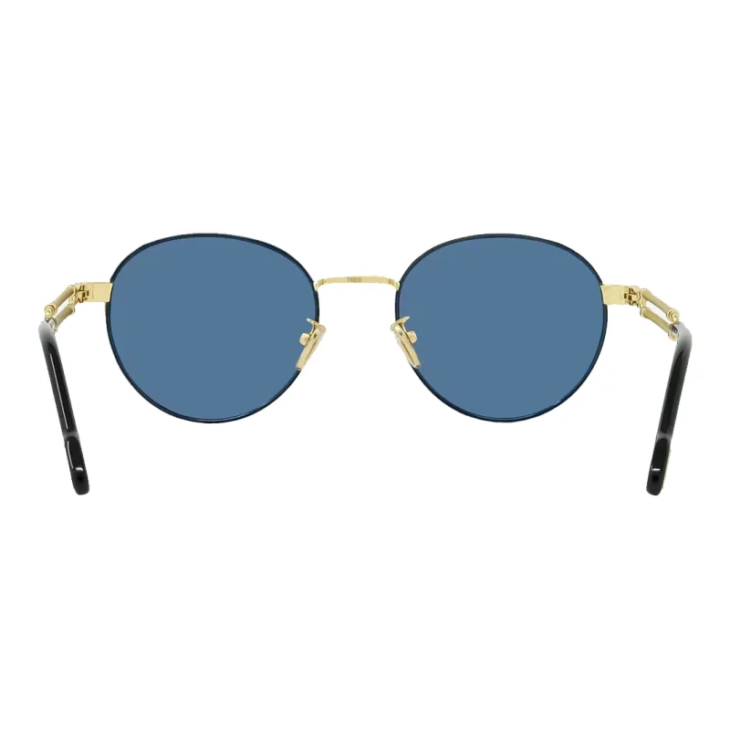 FRED Gold-Plated Round Sunglasses Unisex Gold-2