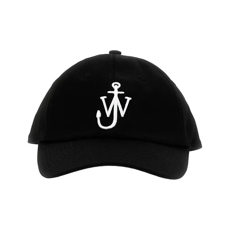 JW Anderson Curved Peak Logo Embroidered Baseball Cap-0