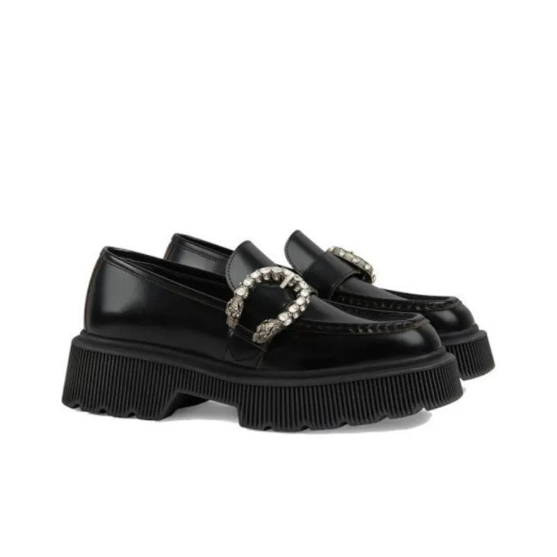 GUCCI Platform Shoes Women's Black-2