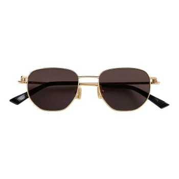 Bottega Veneta Acetate Metal Oval Sunglasses Women's Gold