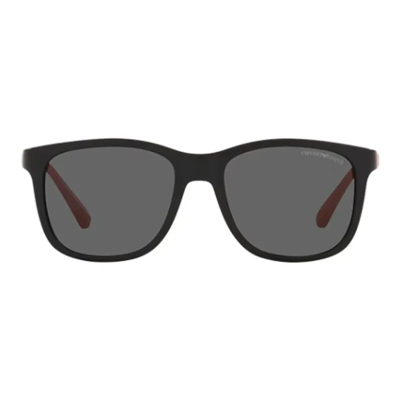 EMPORIO ARMANI Plate Irregular Shape Sunglasses Kids' Black-1