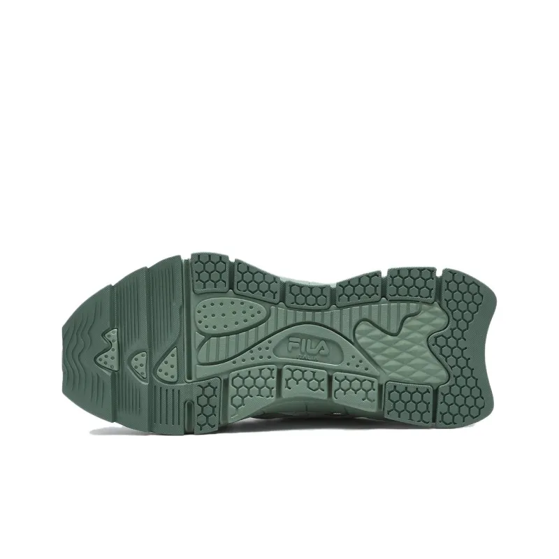 FILA INSETTO Wear Resistant Low Top Chunky Sneakers Women's Green-3