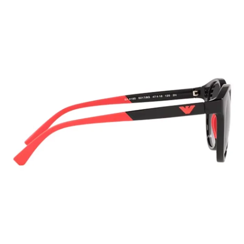 EMPORIO ARMANI Plate Frame Round Sunglasses Kids' Black-2