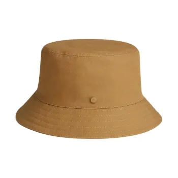 HERMES Canvas Cotton Silk Rayon Bucket Hats Men's Beige