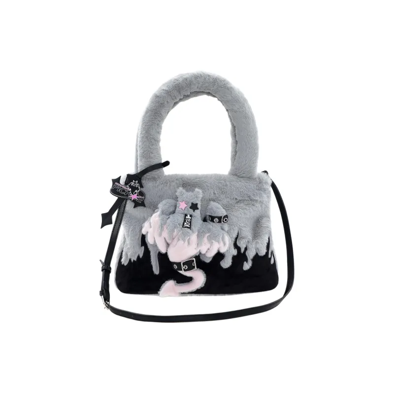 LBPC Liang Ban Kimchi Collaboration Polyester Tote Bag Shopping Bag Shoulder Bag Handbag Regular Unisex Pink-0