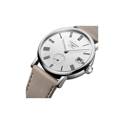 LONGINES Automatic Mechanical Movement Women's Watch Watch White Dial Stainless Steel Case Leather Strap-1