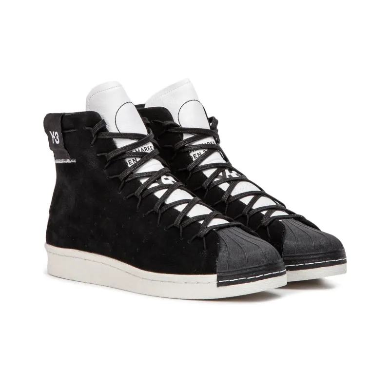 Adidas Y 3 Super High Black White-1