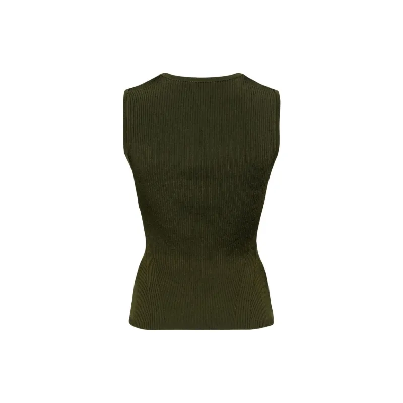 VERONICA BEARD Ribbed-knit Tank Top-1
