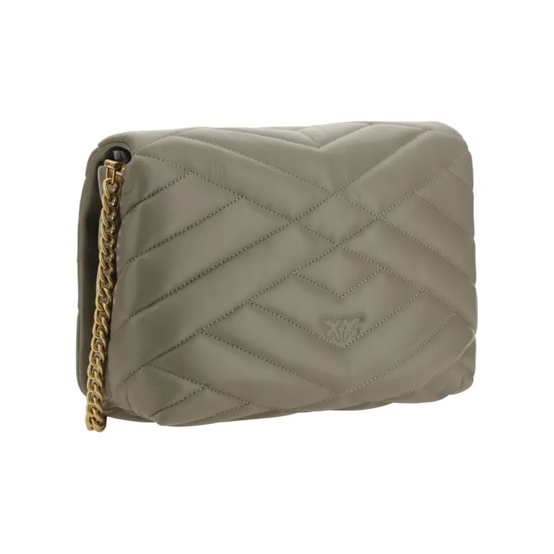 PINKO Calfskin Crossbody Bag, Shoulder Bag Women's Antique Gold-2