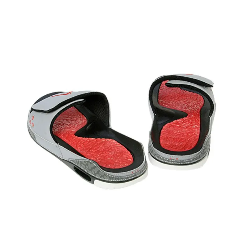 Jordan Air Jordan 3 Slip-Resistant Slippers Men's Gray Black-2