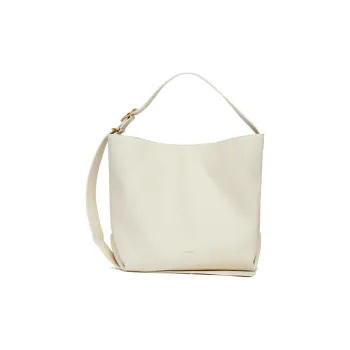 JIL SANDER Cannolo Leather Tote Bag, Shopping Bag, Shoulder Bag, Crossbody Bag, Handbag Women's White