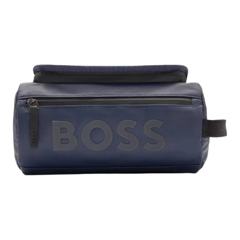 HUGO BOSS Polyester Clutch Toiletry Bag Men's Blue-0