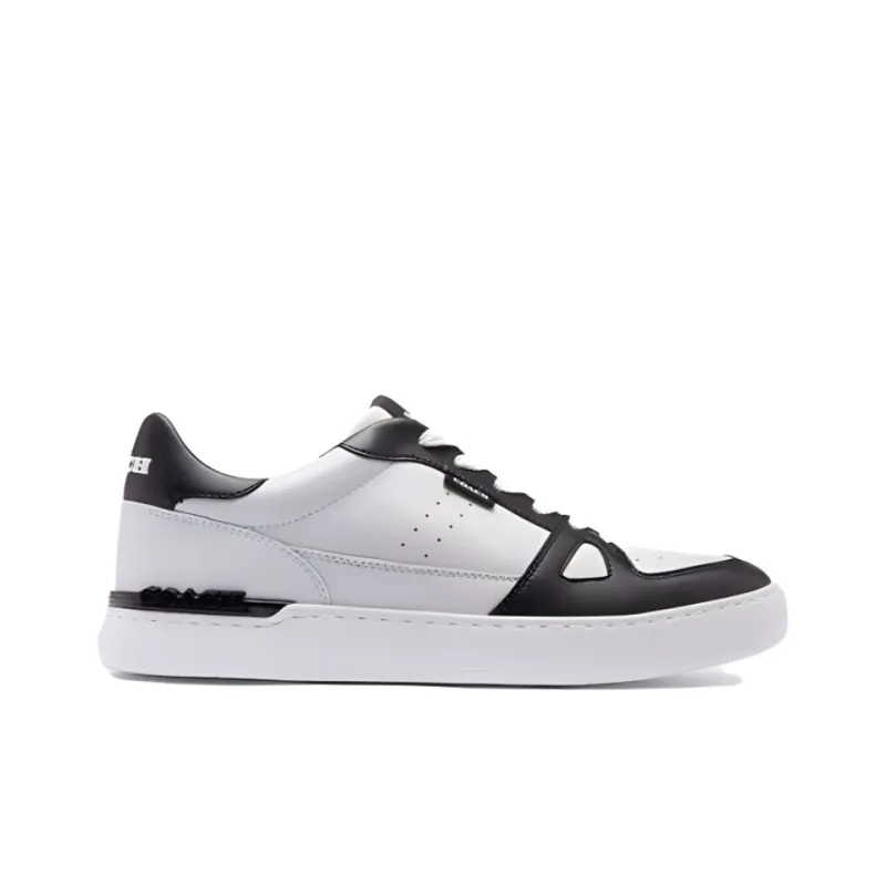 COACH Low Top Skateboard Shoes Men's Black White-1