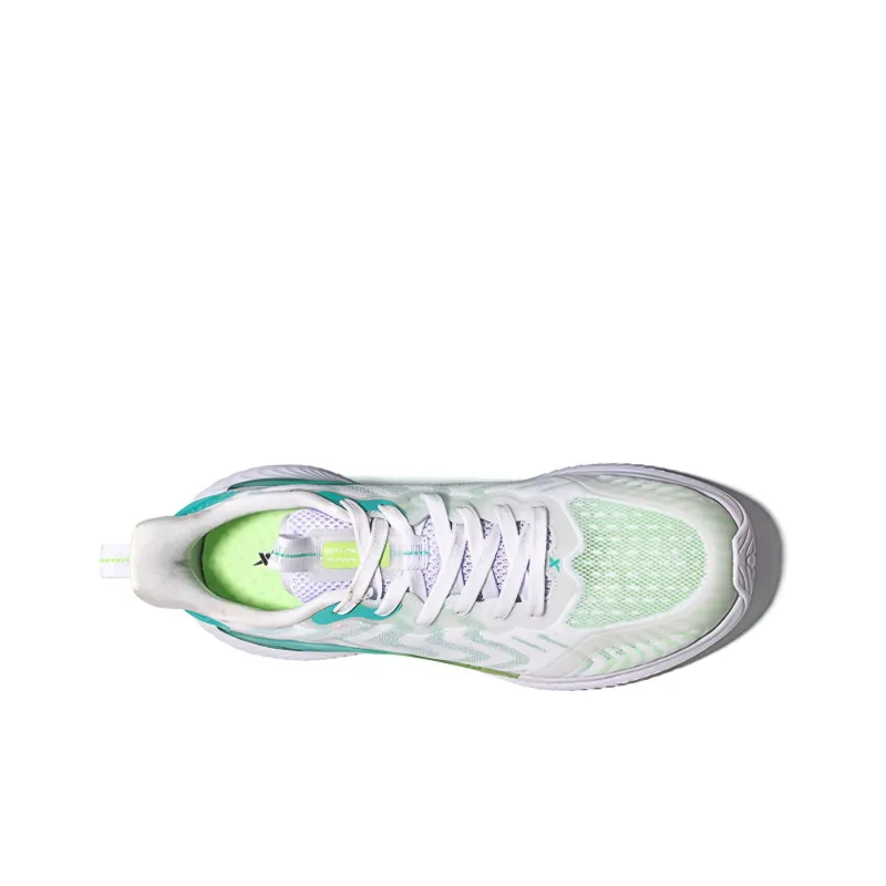 XTEP Qing Feng 4.0 Cushioning Anti Slip And Wear Resistant Low Top Running Shoes Men's White Green-2