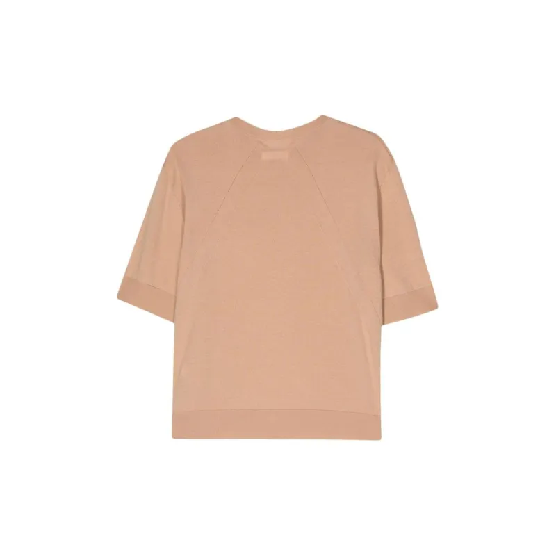 JIL SANDER SS24 Sweater Women's Camel Brown-1